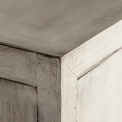 Sideboards - Sideboard in recycled pine wood off off white washed finish colour in - VICAL