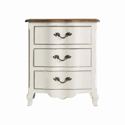 Night tables - Bedside table in recycled pine wood off off white colour in 60x40x70 - VICAL
