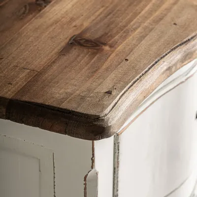 Night tables - Bedside table in recycled pine wood off off white colour in 60x40x70 - VICAL