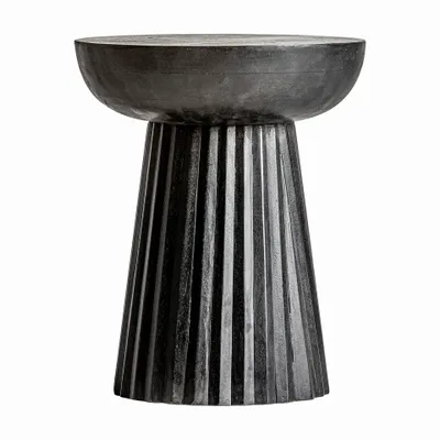 Autres tables - Table d'appoint en bois de manguier couleur noir cassé en 38x38x48 cm - VICAL