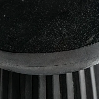 Autres tables  - Table d'appoint en bois de manguier couleur noir cassé en 38x38x48 cm - VICAL