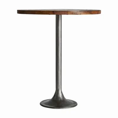 Autres tables - Table de bar en fer couleur gris cassé en 65x65x75 cm - VICAL