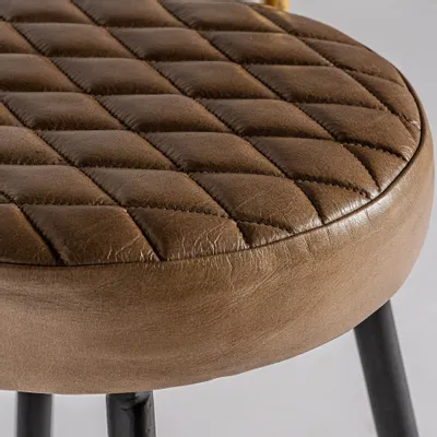 Tabourets - Tabouret en fer couleur marron cassé de 51x50x89 cm - VICAL