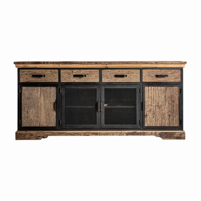 Sideboards - Sideboard in iron off black colour in 200x47x91 cm - VICAL