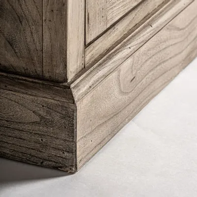 Bookshelves - Glass cabinet in elm wood off brown colour in 112x41x205 cm - VICAL