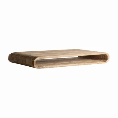 Tables basses - Table basse en bois de chemin de fer couleur marron clair naturel 160x80x29 cm - VICAL