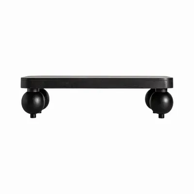 Tables basses - Table basse en bois de manguier couleur noir cassé en 150x60x40 cm - VICAL