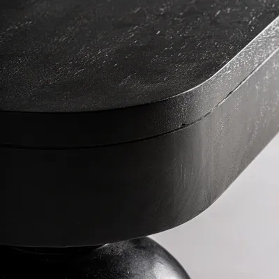 Dining Tables - Dining table in mango wood off black colour in 255x120x79 cm - VICAL