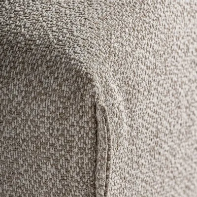 Repose-pieds - Module canapé repose-pieds en polyester couleur crème 101x66x41 cm - VICAL