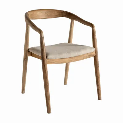 Chairs - Chair in teak wood off brown colour in 57x62x77 cm - VICAL