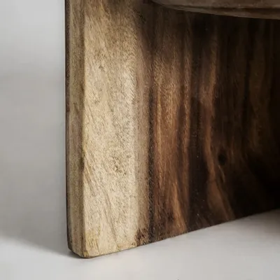 Tables basses - Table basse en bois de suar couleur marron cassé naturel en 60x60x41 cm - VICAL