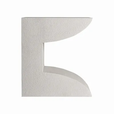 Autres tables - Table d'appoint en béton couleur blanc cassé en 48x41x55 cm - VICAL