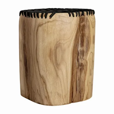 Autres tables - Table d'appoint en bois de suar couleur marron clair naturel 37x37x43 cm - VICAL