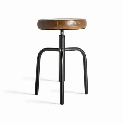 Tabourets - Tabouret en fer couleur noir cassé en 38x38x75 cm - VICAL