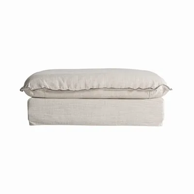 Footrests - Sofa module footrest in polyester off off white colour in 98x108x45 - VICAL
