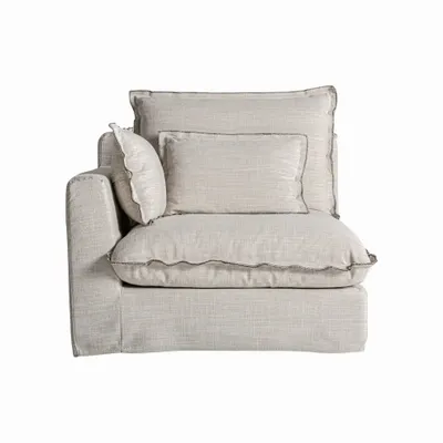 Sofas - Corner sofa module in polyester off off white colour in 96x108x94 cm - VICAL