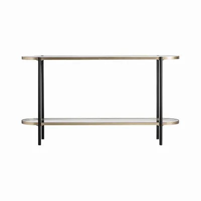 Consoles - Console en fer couleur noir cassé/or en 150x36x82 cm - VICAL