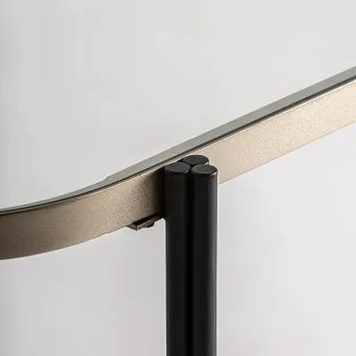 Console table - Console table in iron off black/gold colour in 150x36x82 cm - VICAL