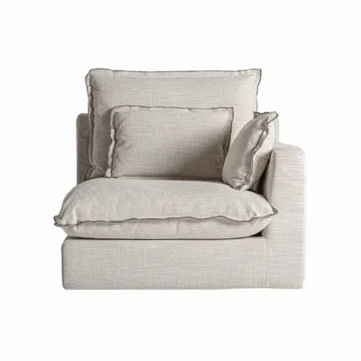 Sofas - Corner sofa module in polyester off off white colour in 96x108x94 cm - VICAL