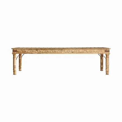 Dining Tables - Dining table in mango wood off brown distressed colour in 280x112x75 - VICAL
