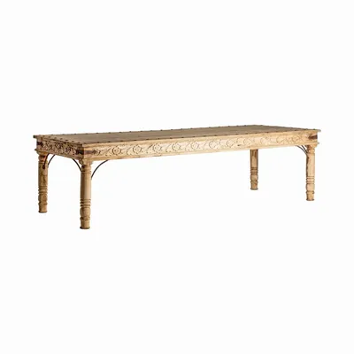 Dining Tables - Dining table in mango wood off brown distressed colour in 280x112x75 - VICAL