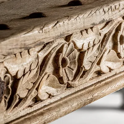 Dining Tables - Dining table in mango wood off brown distressed colour in 280x112x75 - VICAL