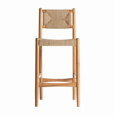 Stools - Stool in teak wood off brown colour in 46x49x105 cm - VICAL
