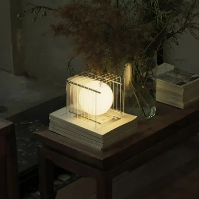 Table lamps - LOP lamp small square in clear acrylic - BANG
