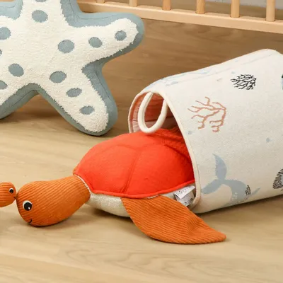 Kids accessories - Large Storage Basket - Marine Decor - Organic Cotton - POMME