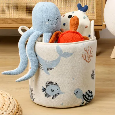Kids accessories - Large Storage Basket - Marine Decor - Organic Cotton - POMME