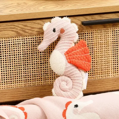Soft toy - Plush - Pink Seahorse - Organic Cotton - POMME