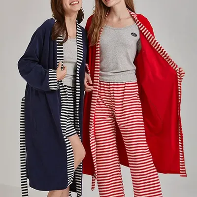 Homewear - Tout Doux Striped Robe - PAUL&ANNA