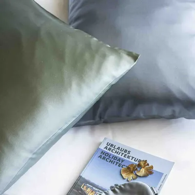 Bed linens - Ashley Vert de gris pillowcase 65x65 cm - MAISON VIVARAISE - SDE VIVARAISE WINKLER