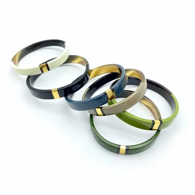 Bracelets - Bracelets en corne naturelle et laqué - ANBEZT