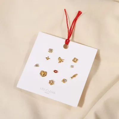 Bijoux - Lot de puces d’oreilles dépareillées en acier inoxydable - LES CLEIAS