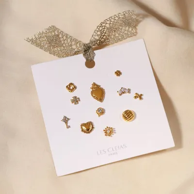 Jewelry - Set of mismatched stainless steel earrings - LES CLEIAS