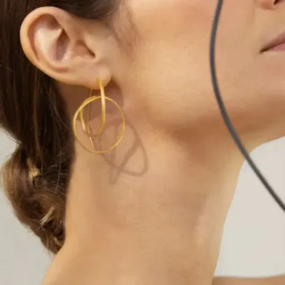 Bijoux - BOUCLES D'OREILLES DORÉES EMBOLIC GRANDES - JOIDART