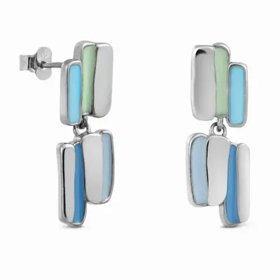 Bijoux - BOUCLES D'OREILLES EN ARGENT PALETTE - JOIDART