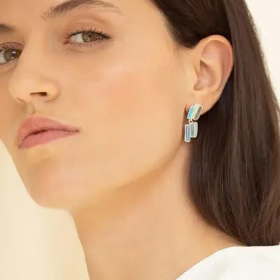 Bijoux - BOUCLES D'OREILLES EN ARGENT PALETTE - JOIDART