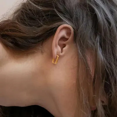 Jewelry - SMALL GOLDEN EARRINGS LIGNIS NARROW - JOIDART