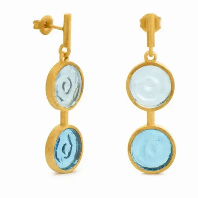 Jewelry - LONG GOLDEN EARRINGS GAUDÍ JEWELRY BLUE - JOIDART