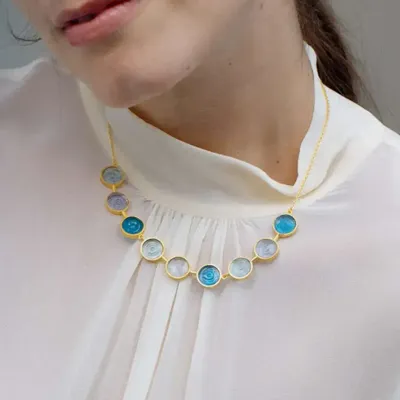 Bijoux - COLLIER DORÉE GAUDÍ JEWELRY BLEUS - JOIDART