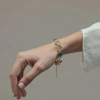 Jewelry - GOLDEN BRACELET GAUDÍ JEWELRY CASA BATLLÓ BLUES - JOIDART