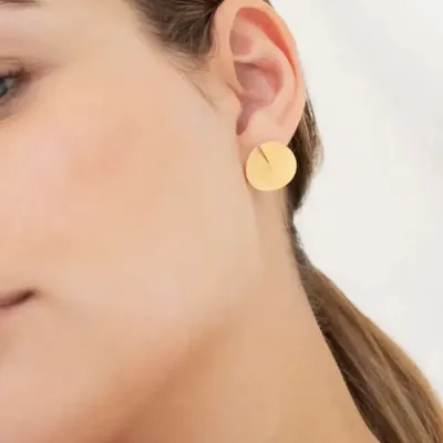 Jewelry - MEDIUM GOLDEN EARRINGS TAGLIO - JOIDART