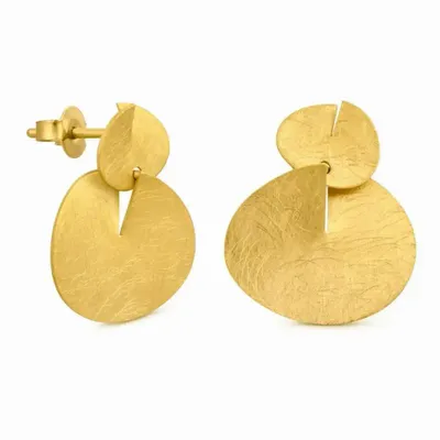 Bijoux - BOUCLES D'OREILLES DOUBLES DORÉES TAGLIO - JOIDART
