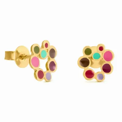 Bijoux - BOUCLES D'OREILLES PETITES DORÉES CANDY COLOURS - JOIDART