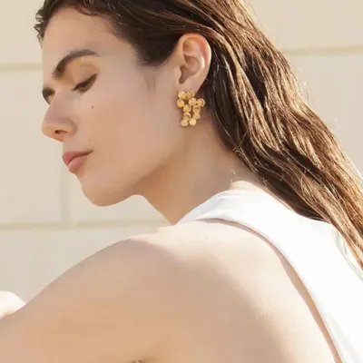 Jewelry - GOLDEN EARRINGS ARAI LARGE - JOIDART