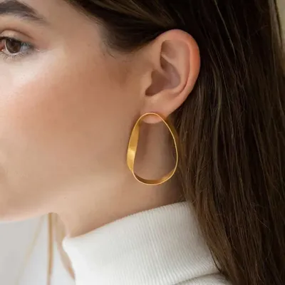 Bijoux - BOUCLES D'OREILLES DORÉES OCEANICA GRANDES - JOIDART