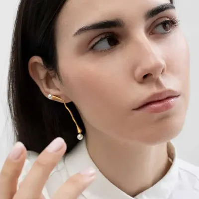 Bijoux - BOUCLES D'OREILLES LONGUES DORÉES ECLAT - JOIDART