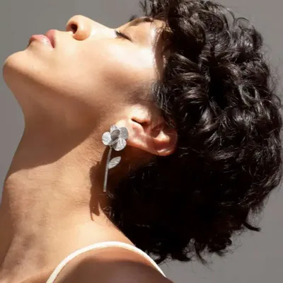 Bijoux - BOUCLES D'OREILLES LONGUES EN ARGENT PAMPALONIA - JOIDART